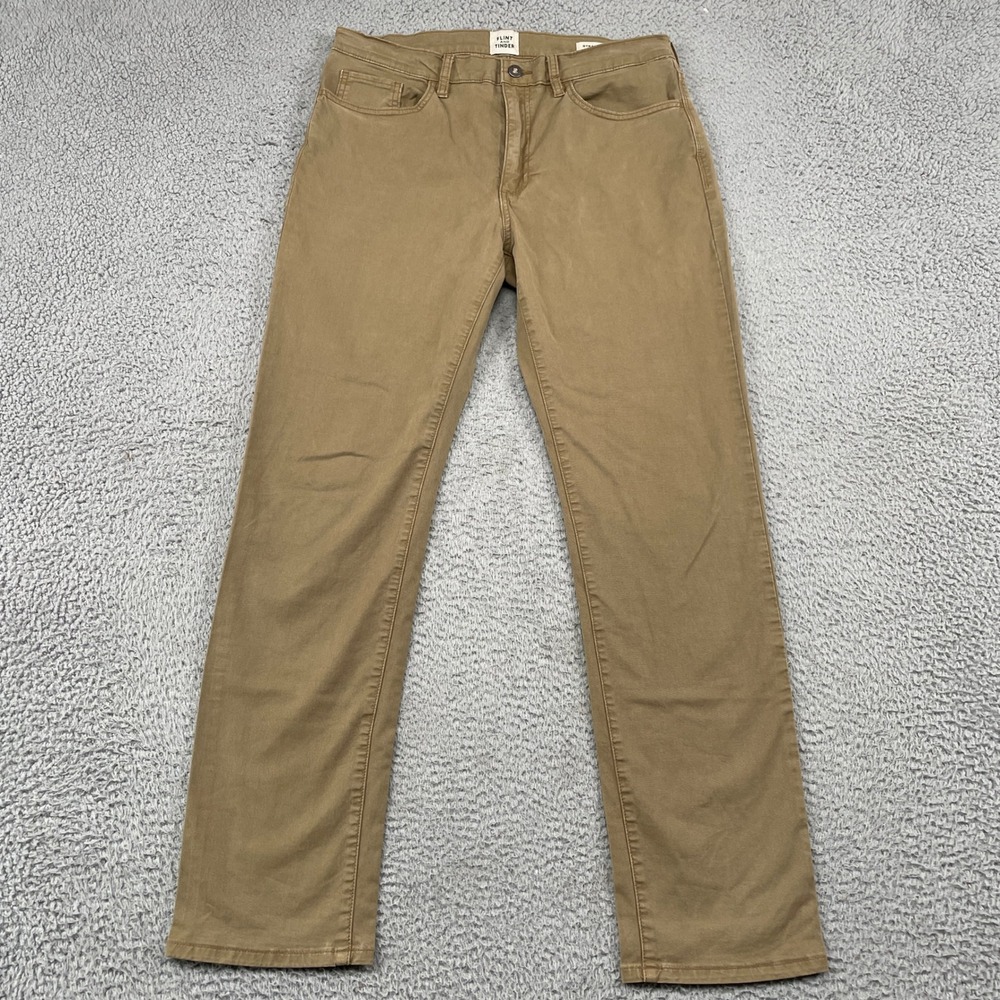 Flint and Tinder Pants Mens 34x30 Brown 365 Pant Straight Fit Cotton Stretch